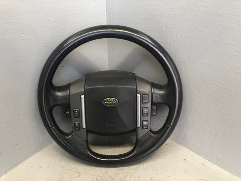 Steering Wheel Multi Function Leather Black Discovery 3 Range Rover Sport J12086