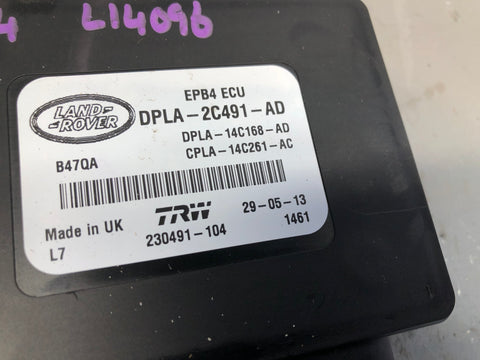 Range Rover Sport Handbrake Control Module L494 DPLA-2C491-AD 2014 to 2022