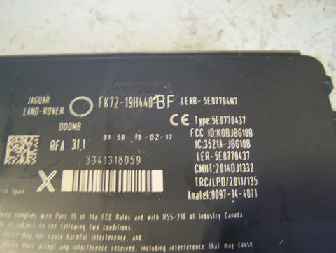 Discovery Sport Keyless Entry Module FK72-19H440-BF L550 2014 to 2019