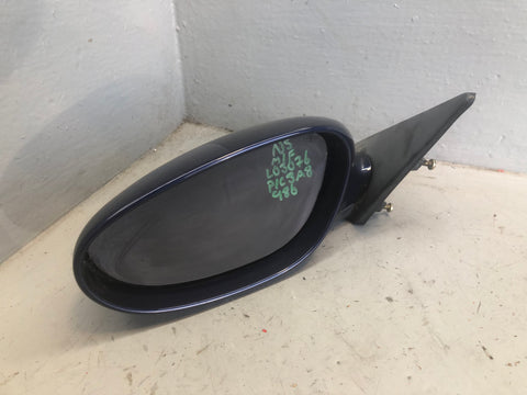 Porsche Boxster 986 Door Mirror Near Side Lapis Blue Metallic 1996 to 2004