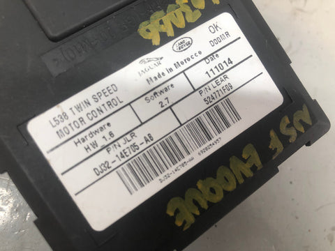 Range Rover Evoque Seat Motor Control Module Front DJ32 14E705 AB Land Rover