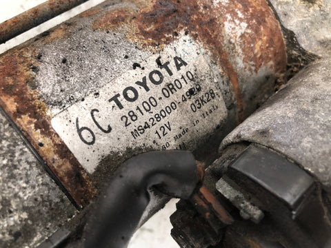 Toyota RAV4 XA30 Starter Motor 2.2 D-D4 2AD-FTV 28100-0R010 2006 to 2009