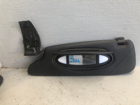 Porsche Boxster 986 Sun Visors Pair Illuminated in Black 1996 to 2004