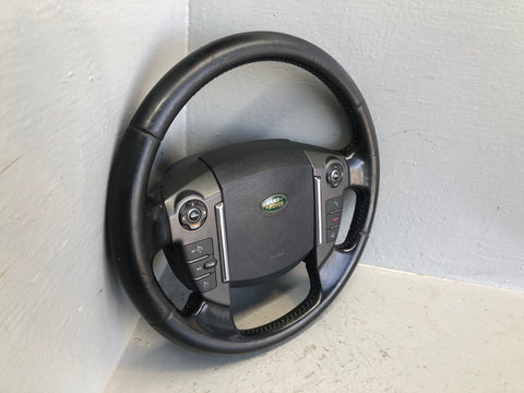 Discovery 4 Steering Wheel Leather Black Land Rover 2009 to 2013 D27056
