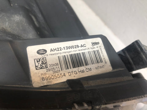 Discovery 4 Headlight Off Side Halogen Right AH22-13W029-AC L319 Land Rover