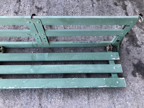 Humvee Rear Bench Seats Foldable Green Metal Military Spec 1985 to Present H2