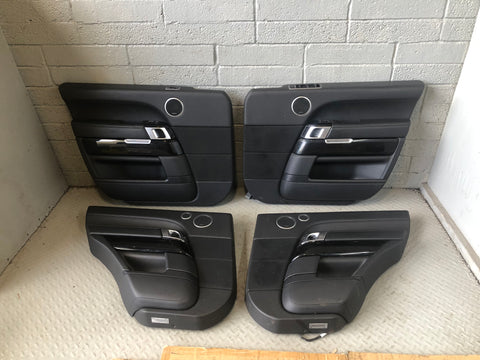 Range Rover L405 Door Cards Set Black with Gloss Black Trim 2013 to 2017 L15056