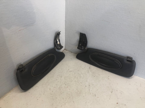 Porsche Boxster 986 Sun Visors Pair Illuminated in Black 1996 to 2004