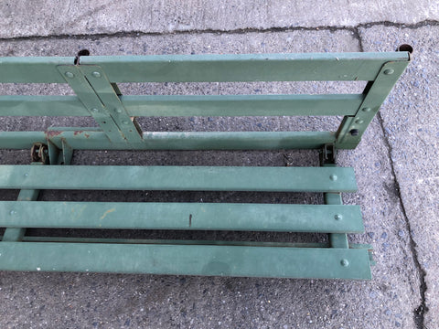 Humvee Rear Bench Seats Foldable Green Metal Military Spec 1985 to Present H2
