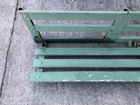 Humvee Rear Bench Seats Foldable Green Metal Military Spec 1985 to Present H2