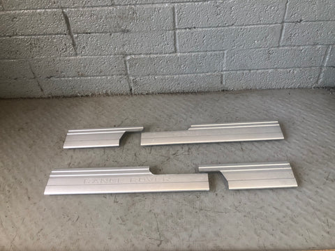 Range Rover L322 Kick Plates Full Set of 4 Aluminium Black 2002 to 2013 D01076