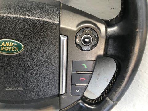 Discovery 4 Steering Wheel Leather Black Land Rover 2009 to 2013 D27056
