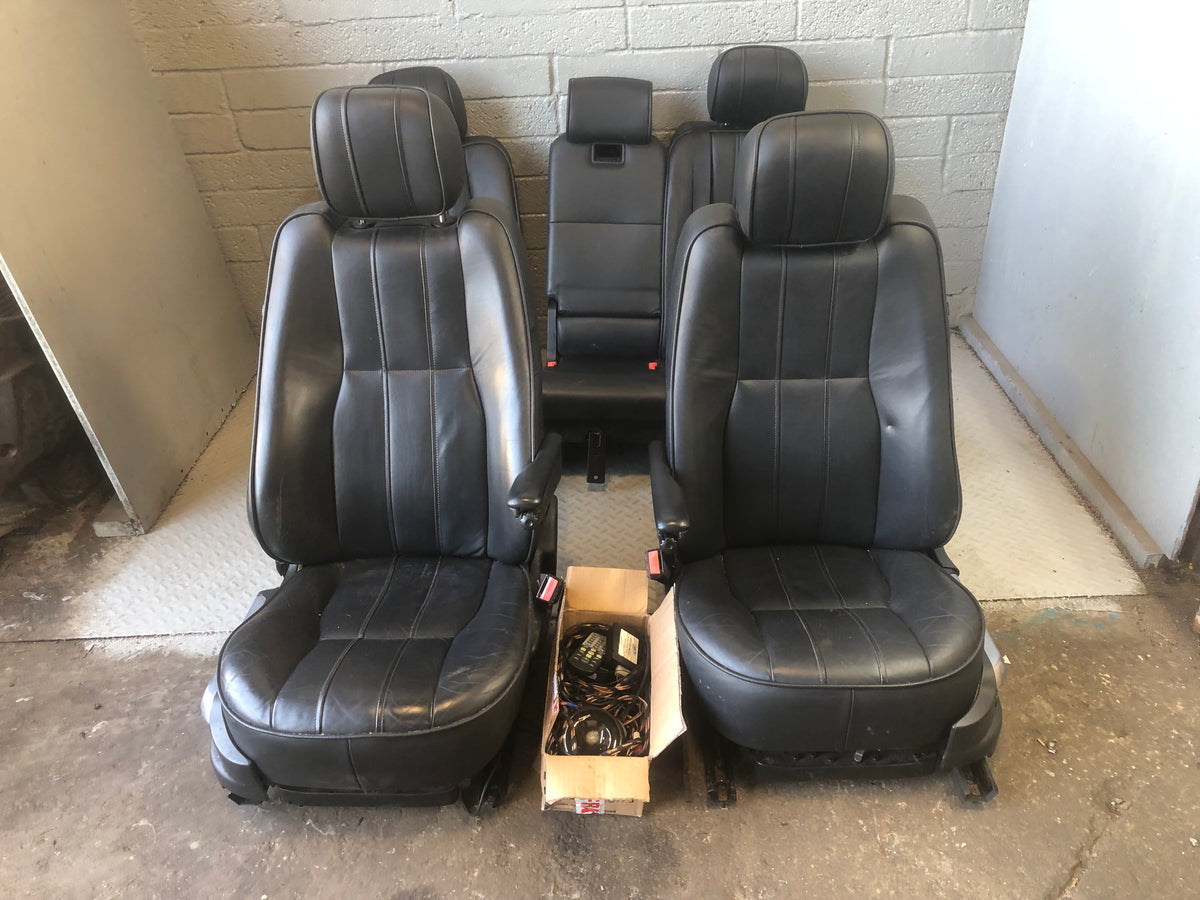 Range Rover L322 Leather Seats Black Heated Facelift 2006 to 2009 D01076