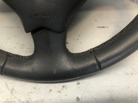 Porsche Boxster 986 Steering Wheel 3 Spoke in Black Leather 1996 to 2002
