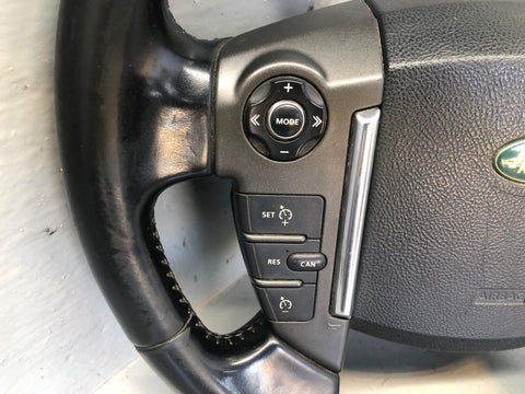 Discovery 4 Steering Wheel Leather Black Land Rover 2009 to 2013 D27056