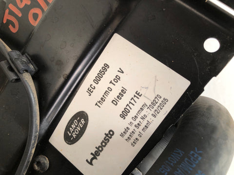 Webasto Diesel Pre Heater JEC000599 Discovery 3 Range Rover Sport TDV6 J14096