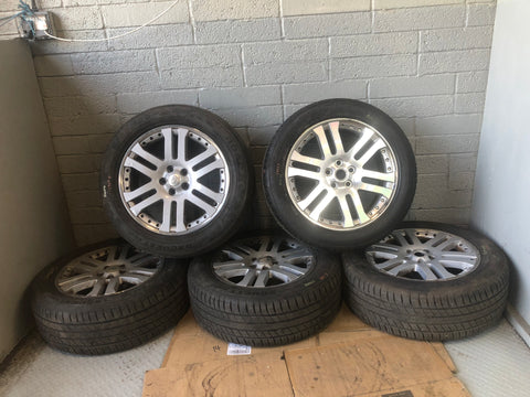 Range Rover L322 Alloy Wheels And Tyres x5 20" 255/55R20 2002 to 2013 D01076
