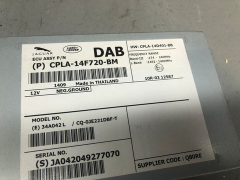 Range Rover Evoque DAB Radio Module CPLA-14F720-BM 2011 to 2018