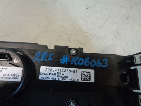 Range Rover Sport Radio Stereo Control Panel and Clock AH22-18C858-BE L320