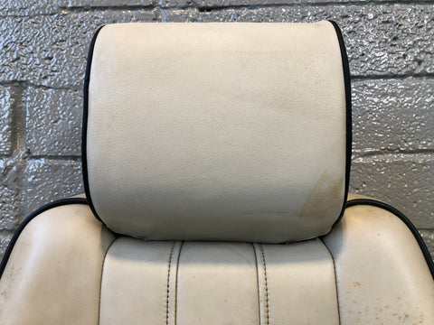 Range Rover L322 Seat Back Off Side Front Ivory Leather Heated Screen R27115