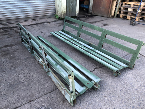 Humvee Rear Bench Seats Foldable Green Metal Military Spec 1985 to Present H1