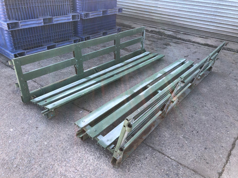 Humvee Rear Bench Seats Foldable Green Metal Military Spec 1985 to Present H1