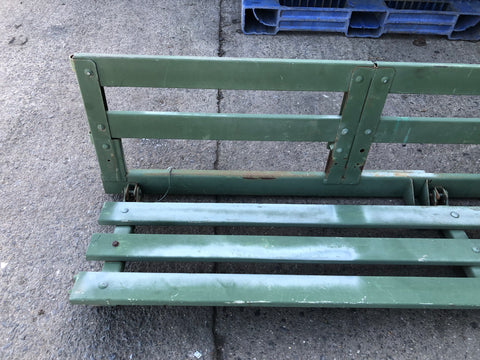 Humvee Rear Bench Seats Foldable Green Metal Military Spec 1985 to Present H1