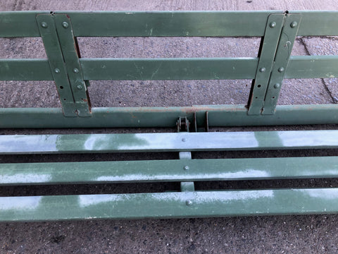 Humvee Rear Bench Seats Foldable Green Metal Military Spec 1985 to Present H1