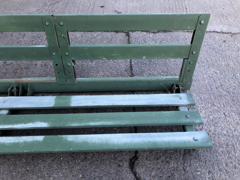 Humvee Rear Bench Seats Foldable Green Metal Military Spec 1985 to Present H1