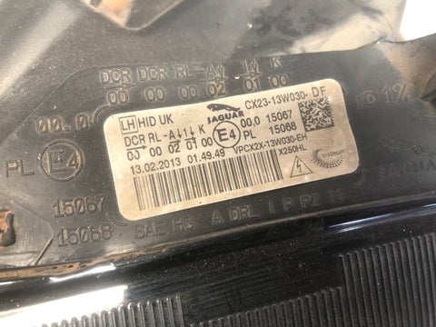 Jaguar XF Headlight Xenon Near Side Left Facelift X250 CX23-13W030-DF