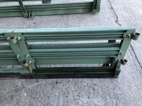 Humvee Rear Bench Seats Foldable Green Metal Military Spec 1985 to Present H2