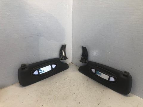Porsche Boxster 986 Sun Visors Pair Illuminated in Black 1996 to 2004