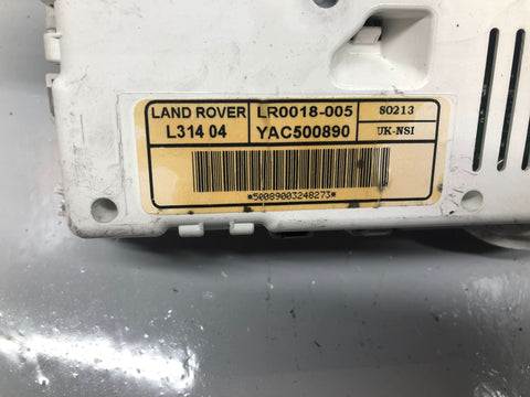 Freelander 1 Speedo Instrument Cluster TD4 YAC500890 2004 to 2006 Land Rover