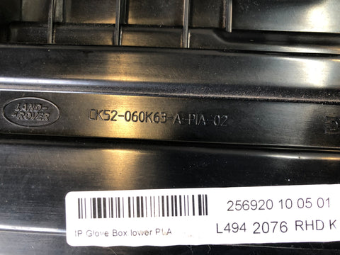 Range Rover Sport Glove Box Assembly in Black L494 CK52-060K6-A 2014 to 2018