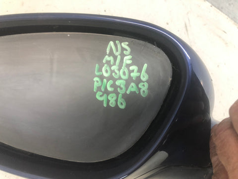 Porsche Boxster 986 Door Mirror Near Side Lapis Blue Metallic 1996 to 2004