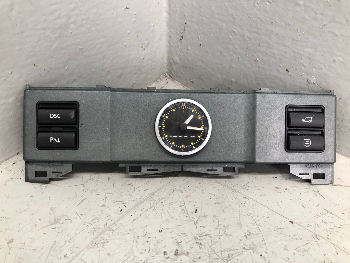Range Rover L322 Clock Tailgate Release DSC and PDC Controls P7H42-13D734-CA