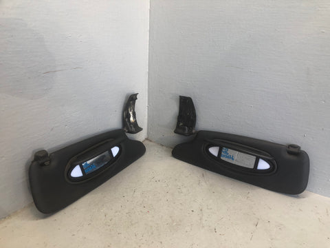 Porsche Boxster 986 Sun Visors Pair Illuminated in Black 1996 to 2004