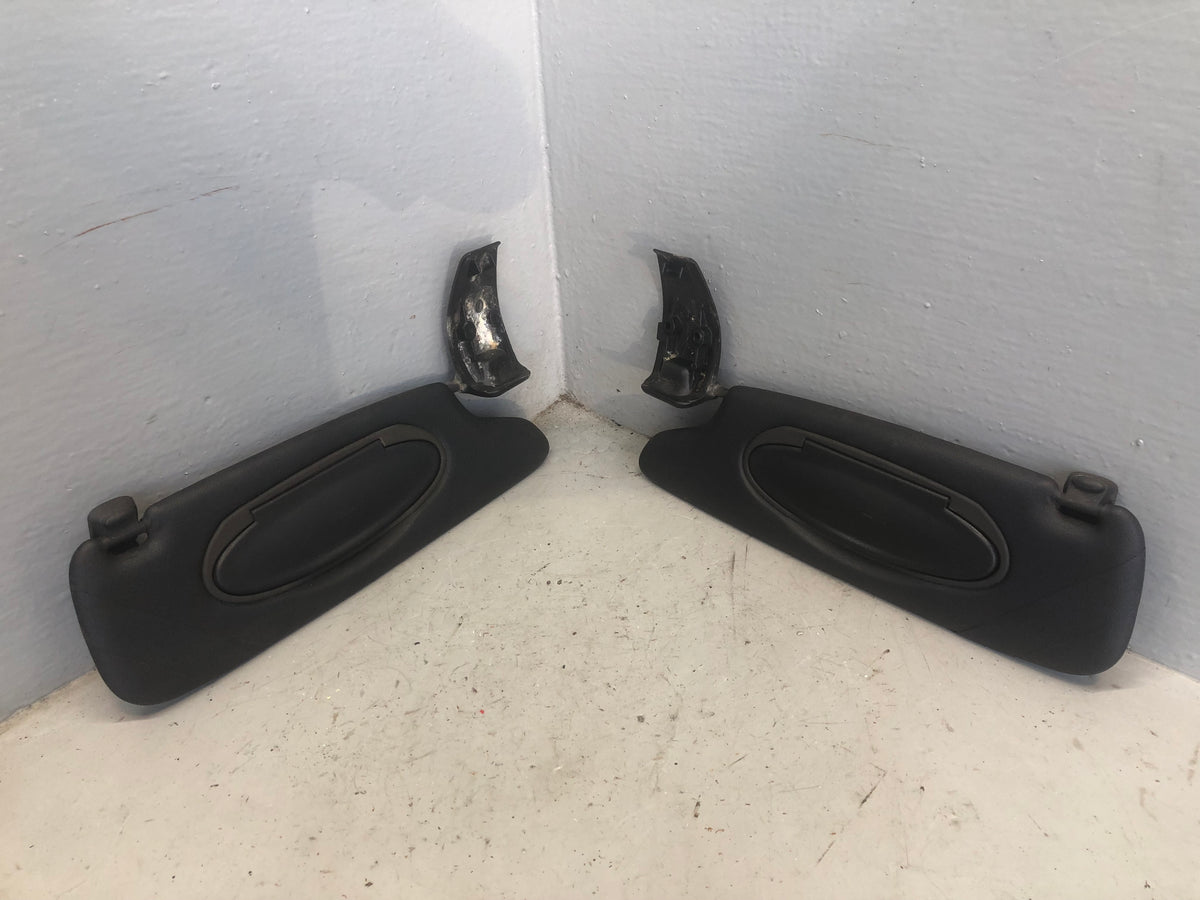 Porsche Boxster 986 Sun Visors Pair Illuminated in Black 1996 to 2004