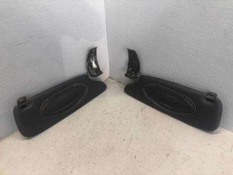Porsche Boxster 986 Sun Visors Pair Illuminated in Black 1996 to 2004