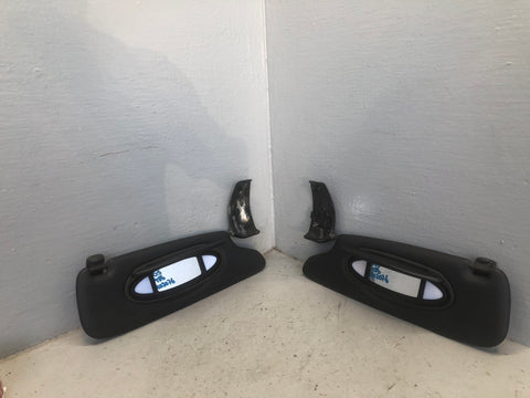 Porsche Boxster 986 Sun Visors Pair Illuminated in Black 1996 to 2004