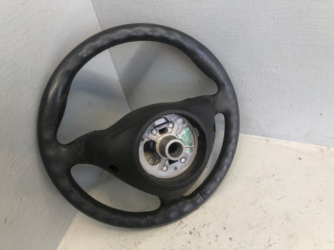 Porsche Boxster 986 Steering Wheel 3 Spoke in Black Leather 1996 to 2002