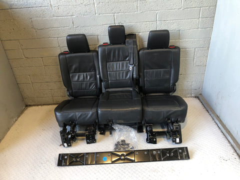 Discovery 3 Seats Rear Middle Row in Soft Black Leather Land Rover 2004 to 2009