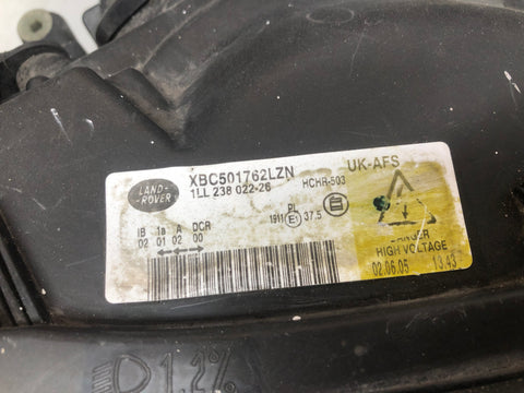 Range Rover Sport Headlight Off Side Front Xenon XBC501762LZN AFS L320