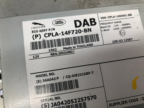 Discovery 4 DAB Radio Module CPLA-14F720-BN Land Rover 2014 to 2016
