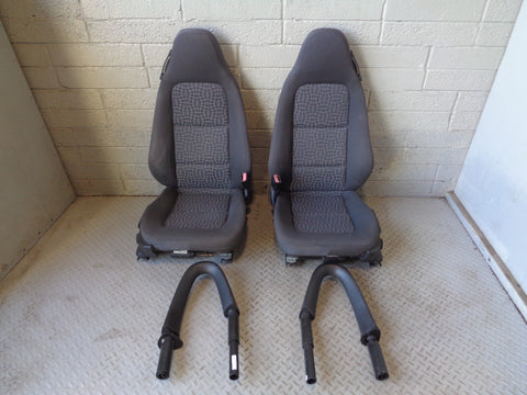 BMW Z3 E36 Roadster Seats Pair Electric Adjust with Roll Bars Grey 1996 to 2002