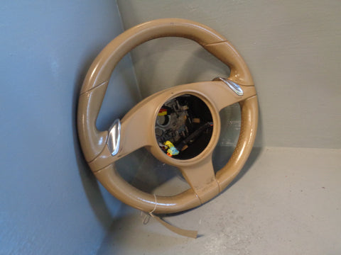 Porsche Cayenne 958.1 92A Steering Wheel Tiptronic in Beige Leather 2011 to 2014