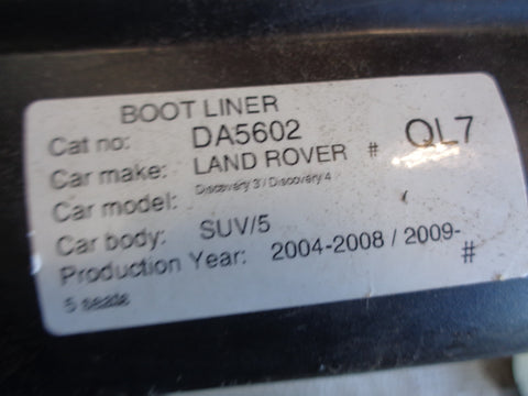 Discovery 3 / 4 Loadspace Boot Liner Floor Mat Britpart Land Rover D02055B