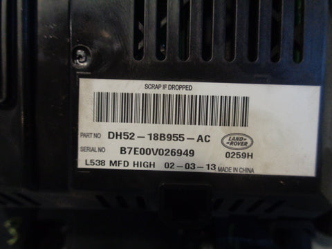 Discovery 4 Display Screen Radio / Audio Land Rover DH52-18B955-AC 2009 to 2014