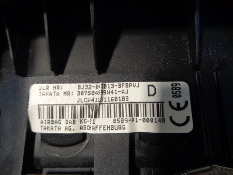 Range Rover Evoque Steering Wheel Airbag Driver BJ32-043B13-BF8PVJ 2011 to 2018