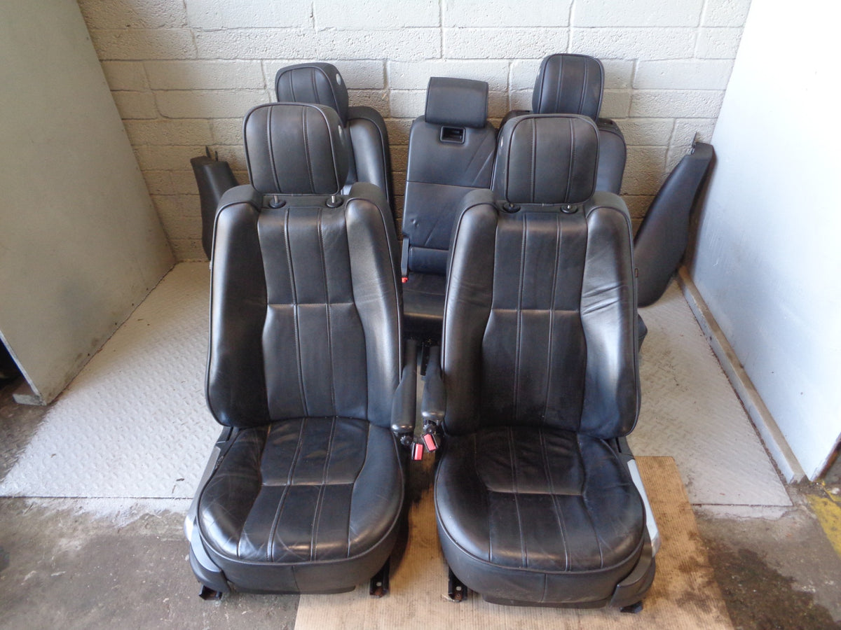 Range Rover L322 Leather Seats Black Heated Facelift 2010 to 2013 L24045